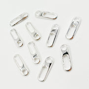 White Sterling Silver Oval Clasp